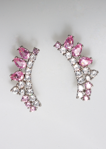 FREYA 925 SILVER PINK EARRING by Anita Brand