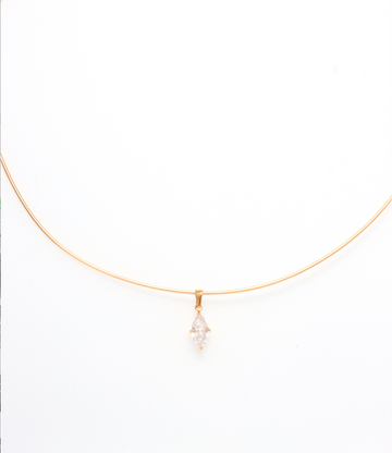 COSMIC GOLD WATER DROP STONE NECKLACE
