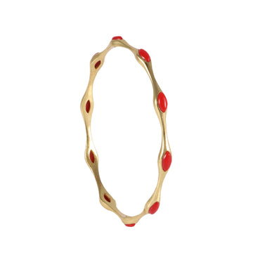 INDIA HANDCRAFTED WITH CORAL GEMSTONE BANGLE