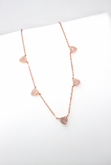 HEART ROSE GOLD NECKLACE 925 SILVER BY ANITA BRAND