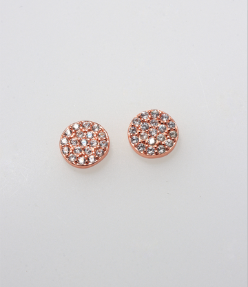 ZIRCONIA 1  CIRCLES ROSE GOLD EARRINGS 925 SILVER BY ANITA BRAND (big)