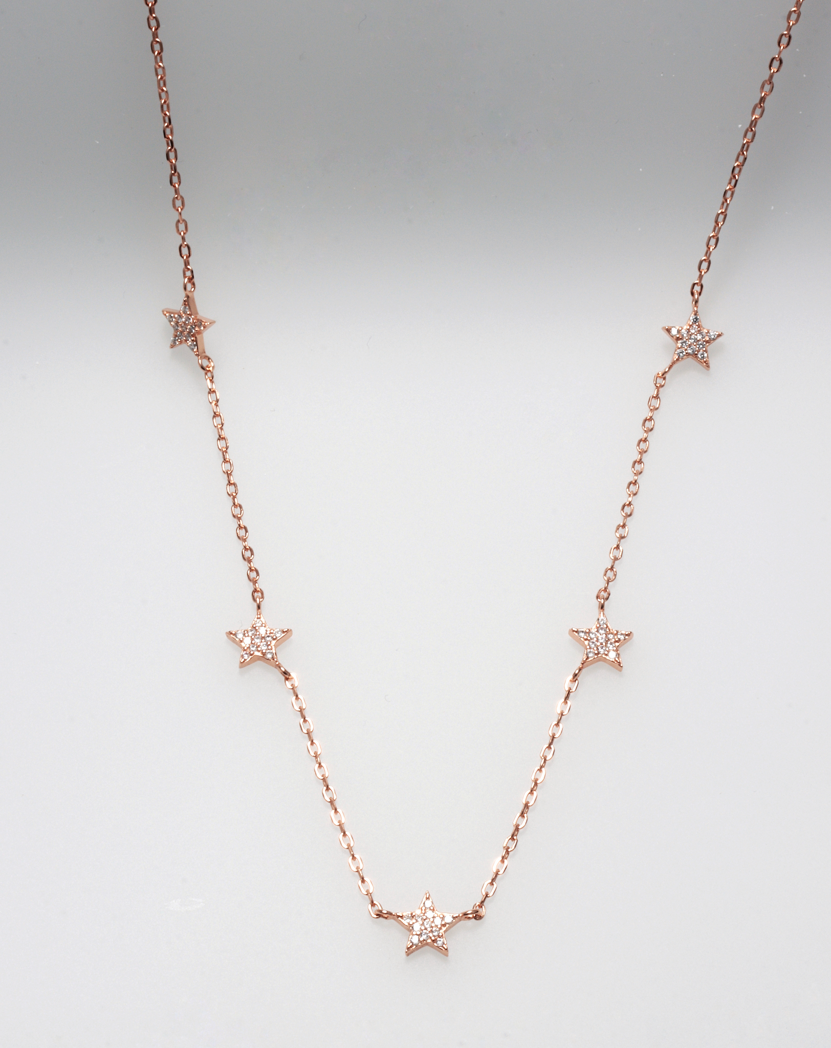 STAR ROSE GOLD NECKLACE 925 SILVER BY ANITA BRAND