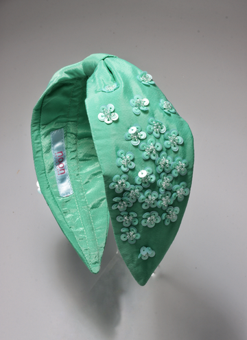 NOON HANDMADE HEADBAND MINT FLOWERS