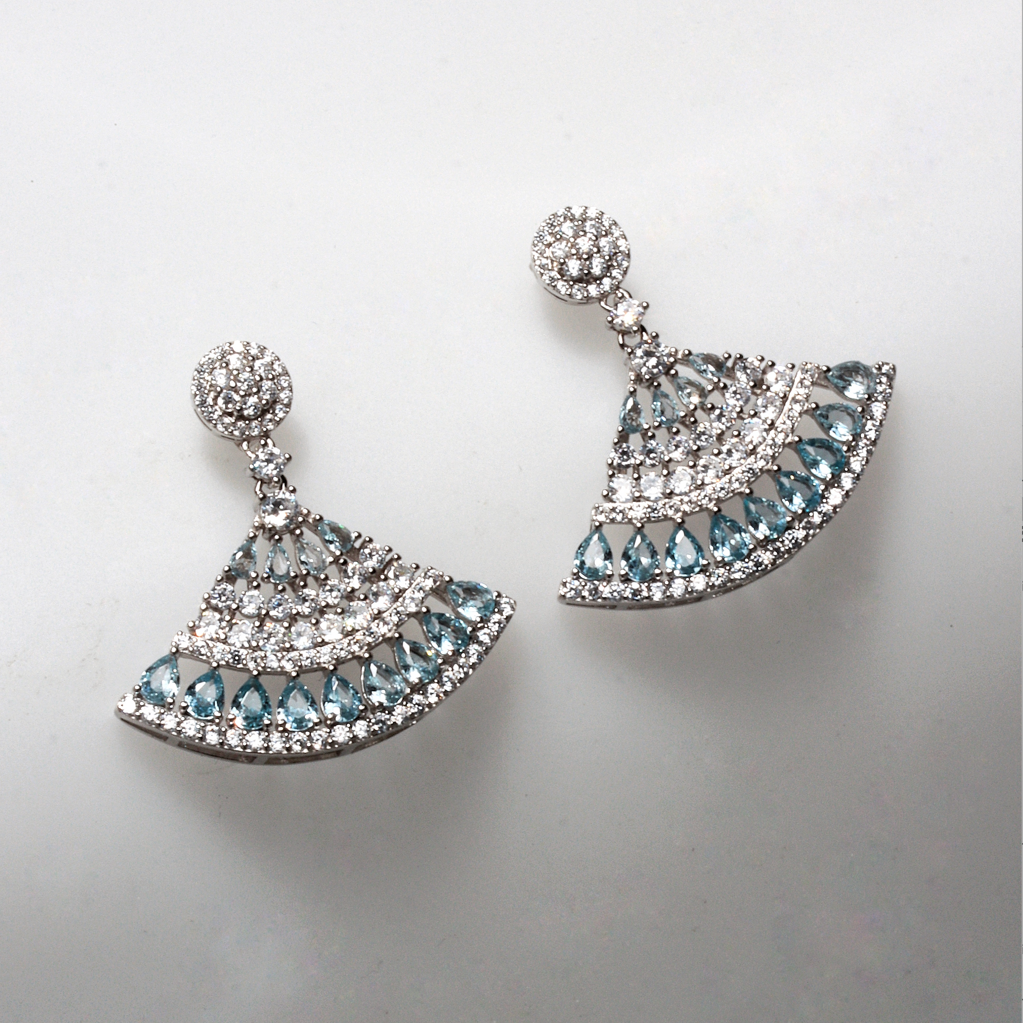 LUX BELLE WHITE SPINEL 925 SILVER EARRINGS BY ANITA BRAND