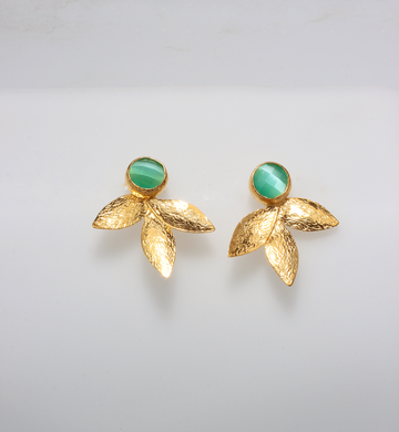 LEAVES MINT EARRINGS MADE IN ITALY