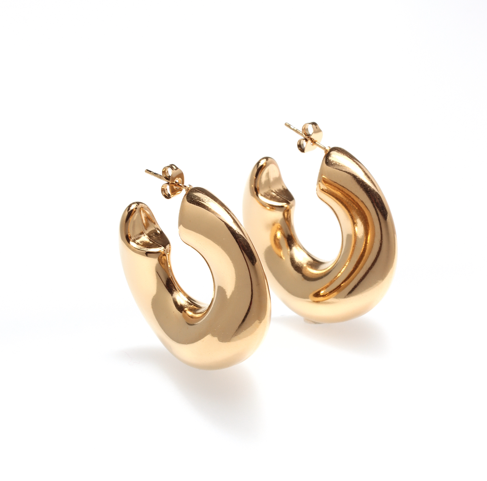 IOKASTI GOLD HOOP EARRINGS