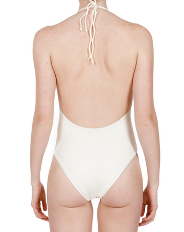 ECRU HALTERNECK SWIMSUIT