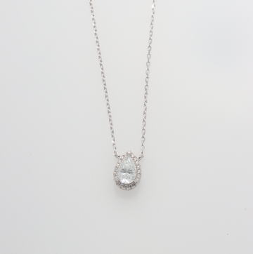 PEAR CUT MOISSANITE 925 SILVER NECKLACE