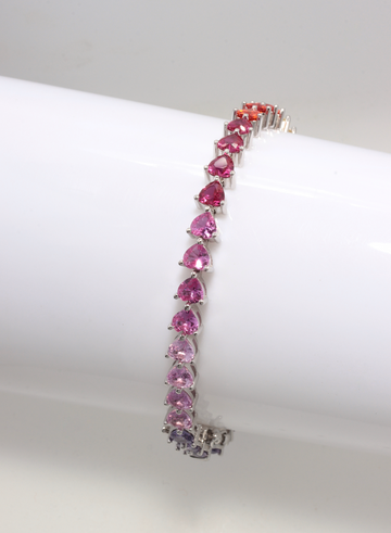 RIVIERA HEART COLORFUL 925 SILVER BRACELET BY ANITA BRAND