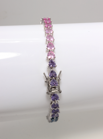 RIVIERA HEART COLORFUL 925 SILVER BRACELET BY ANITA BRAND