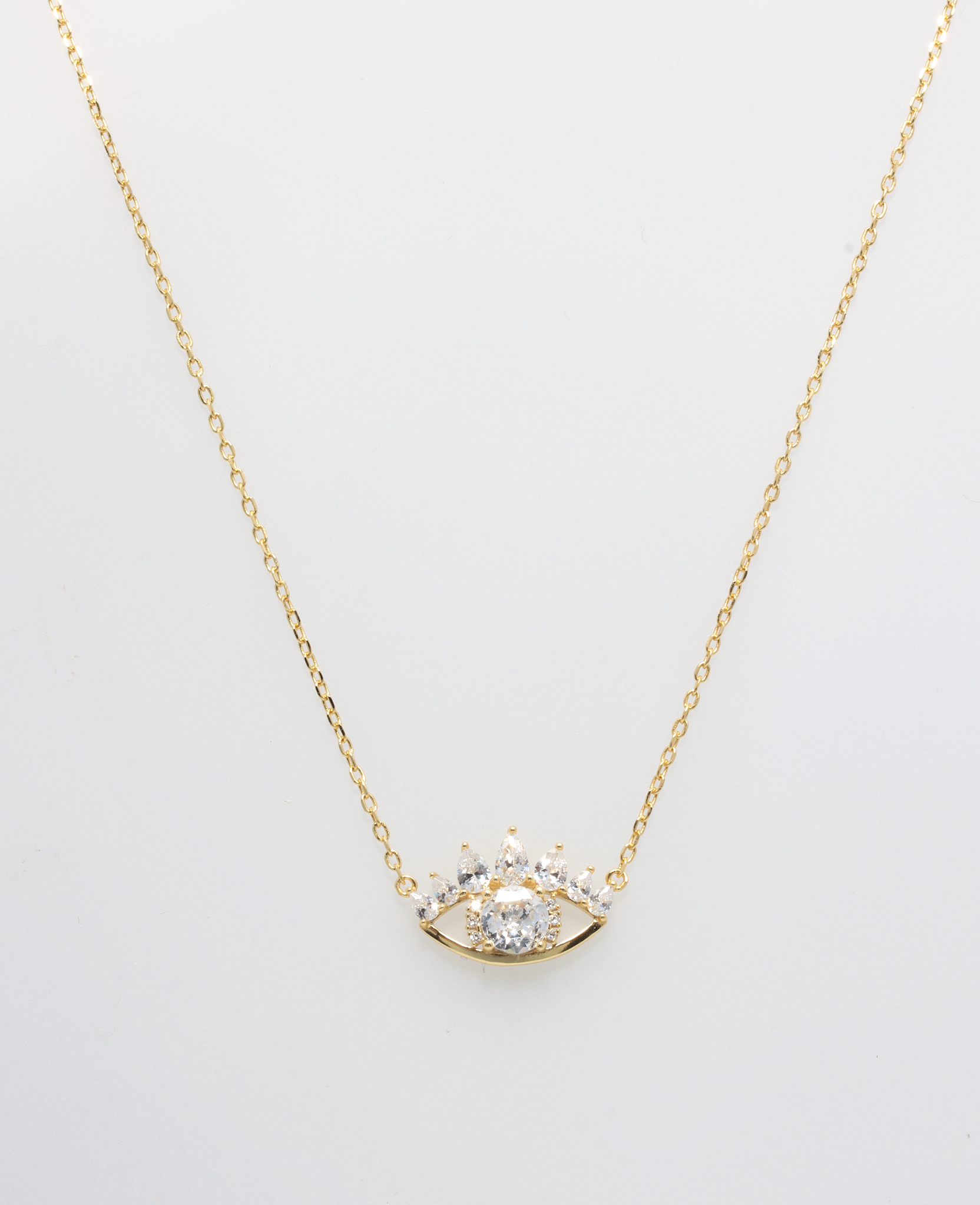 AYLA EYE 925 GOLD WHITE NECKLACE by Anita Brand