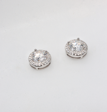 1.5CT MOISSANITE ROUND BRILLIANT CUT EARRINGS 925 SILVER