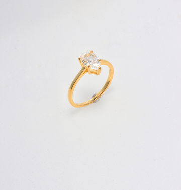 PEAR 925 SILVER GOLD RING