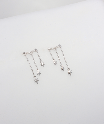 DANGLE STARS 925 SILVER EARRINGS