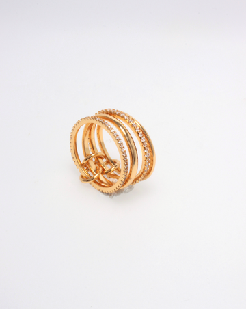 GOLD WHITE RING