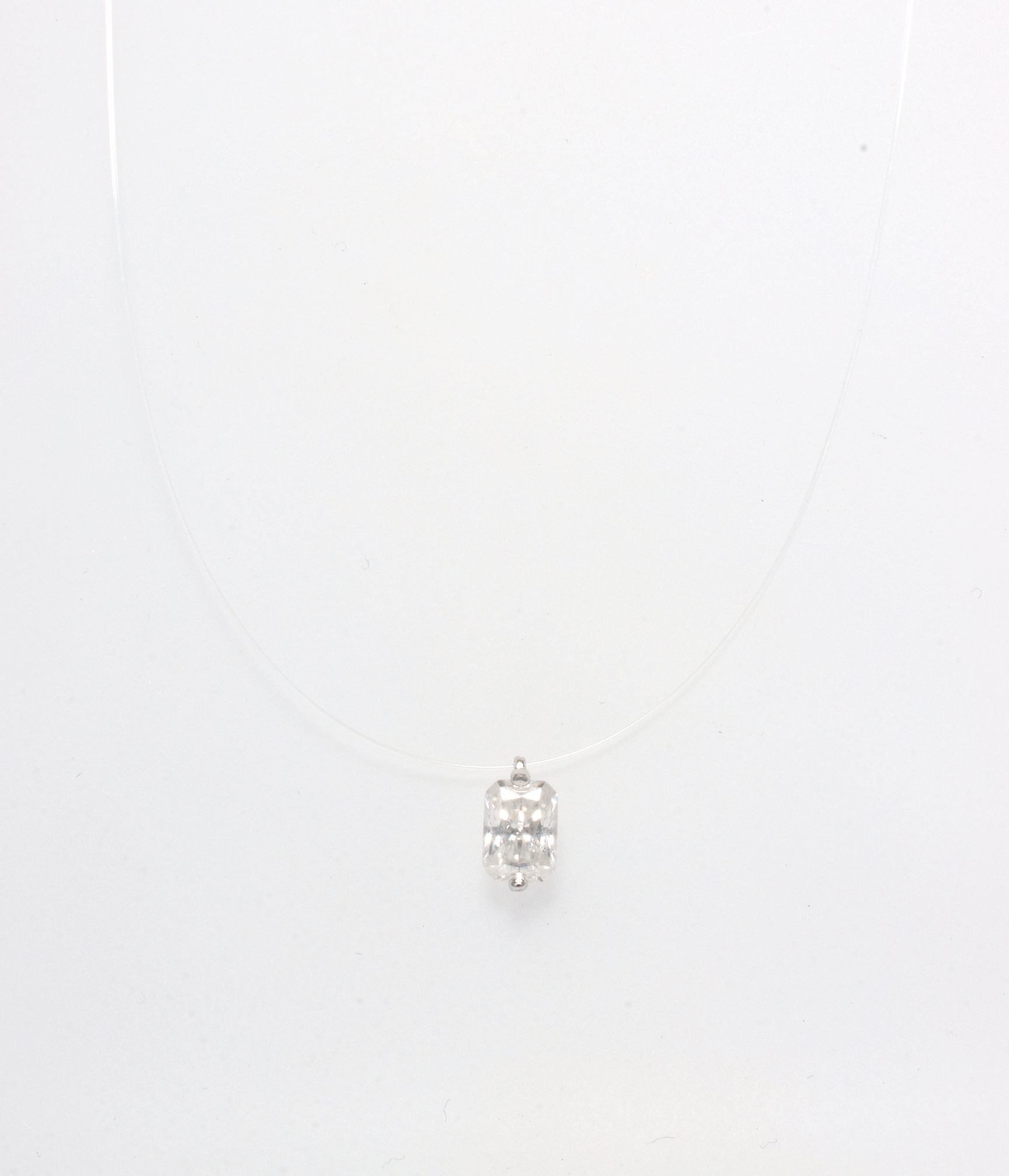 1CT  MOISSANITE RADIANT NECKLACE