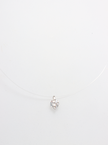 0.5CT ROUND STONE NECKLACE