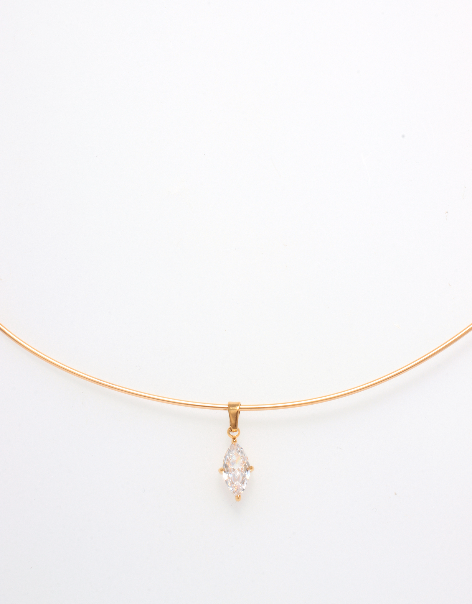 COSMIC GOLD WATER DROP STONE NECKLACE