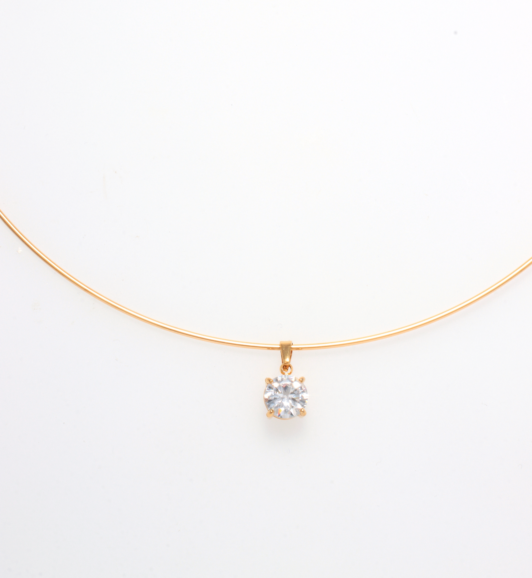 COSMIC GOLD ROUND STONE NECKLACE