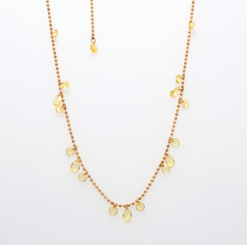 YELLOW ZIRCONIA STONES NECKLACE