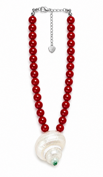 RED SHELL NECKLACE