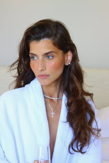 MOISSANITE 14K WHITE GOLD EARRINGS HEART CUT