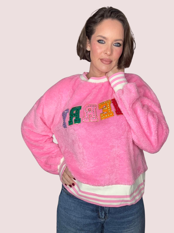 FLUFFY PINK HOODIE