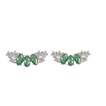 AMAYA 925 SILVER GREEN EARRING by Anita Brand