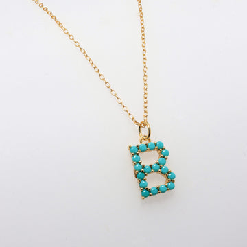 ''B'' LETTER 925 SILVER NECKLACE